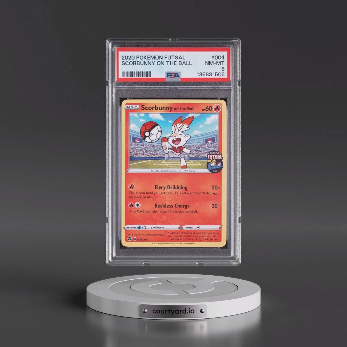 2020 Pokémon Futsal #004 Scorbunny on the Ball (PSA 8 NM-MT)