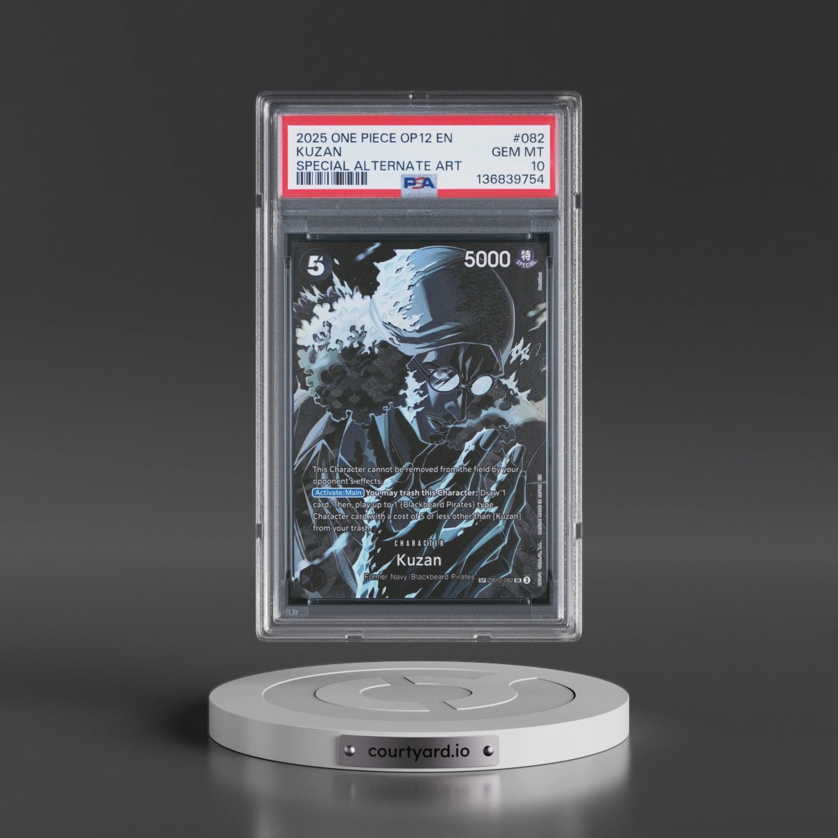 2025 One Piece OP12-Legacy of the Master #082 Kuzan - Special Alternate Art (PSA 10 GEM MINT)