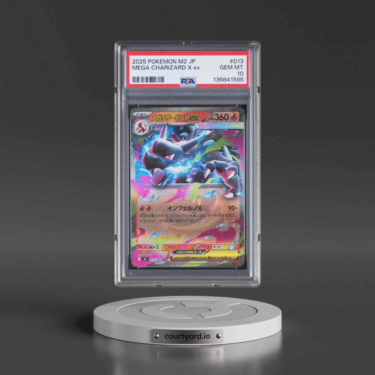 2025 Pokémon M2-Inferno X #013 Mega Charizard X EX - Holo (PSA 10 GEM MINT)