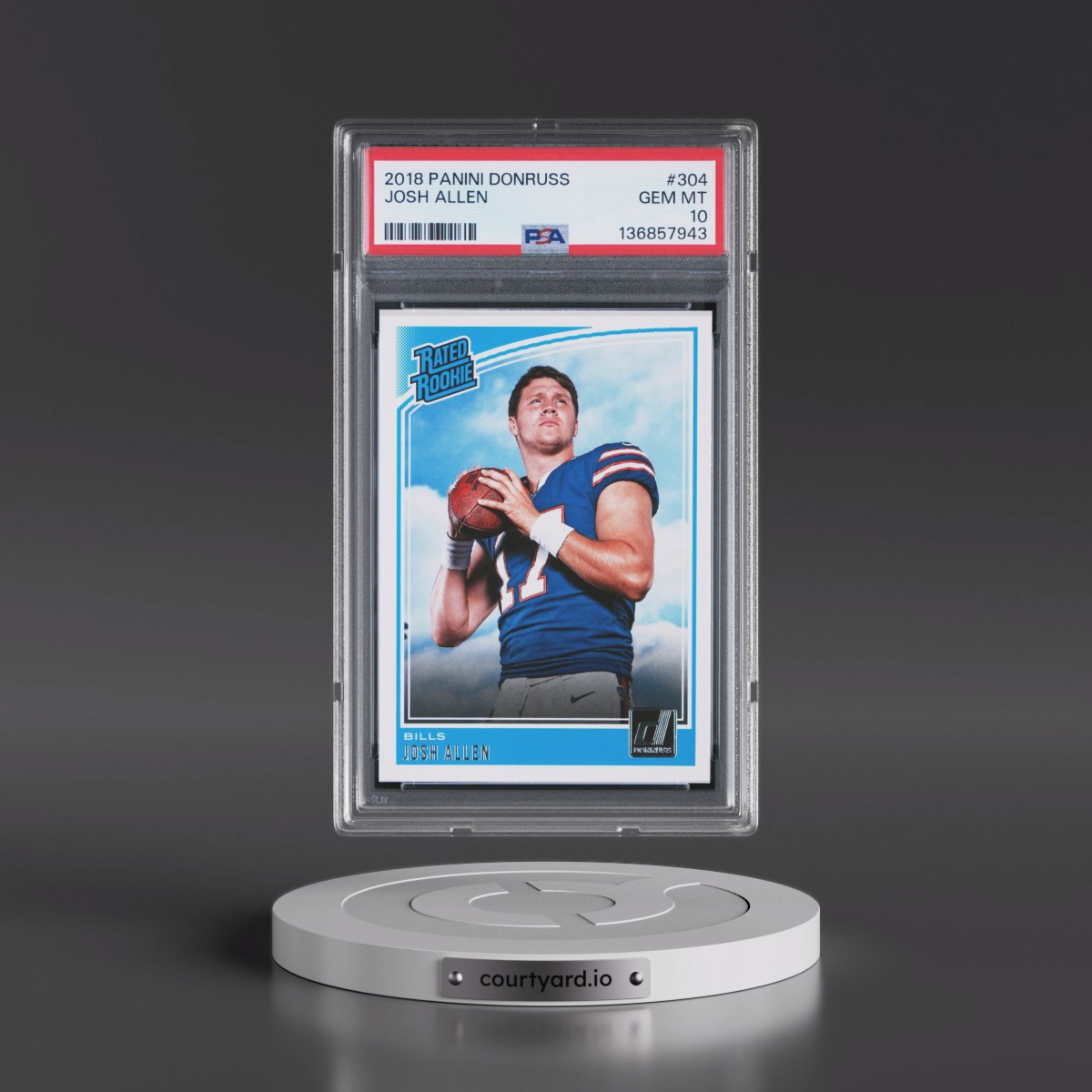 2018 Panini Donruss #304 Josh Allen (PSA 10 GEM MINT)