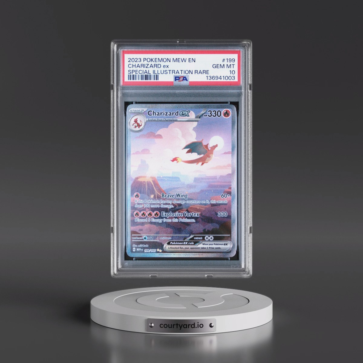 2023 Pokémon Mew EN-151 #199 Charizard EX - Holo Special Illustration Rare (PSA 10 GEM MINT)