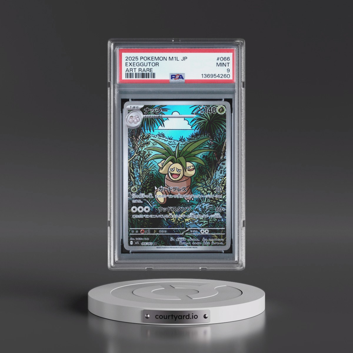 2025 Pokémon M1l-Mega Brave #066 Exeggutor - Art Rare (PSA 9 MINT)