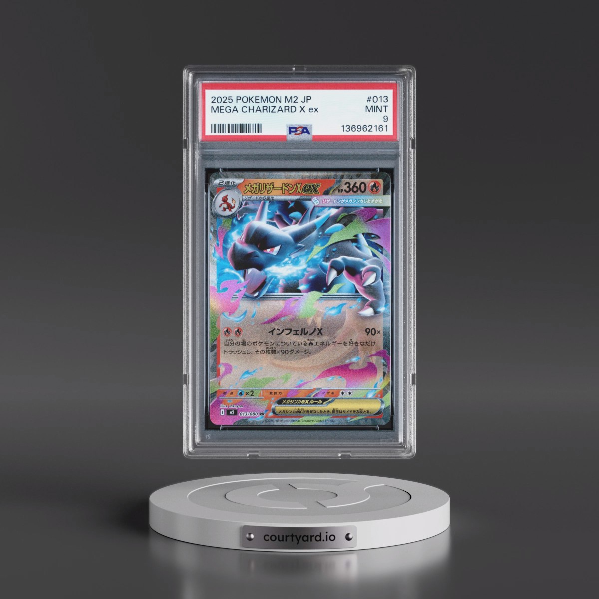 2025 Pokémon M2-Inferno X #013 Mega Charizard X EX - Holo (PSA 9 MINT)