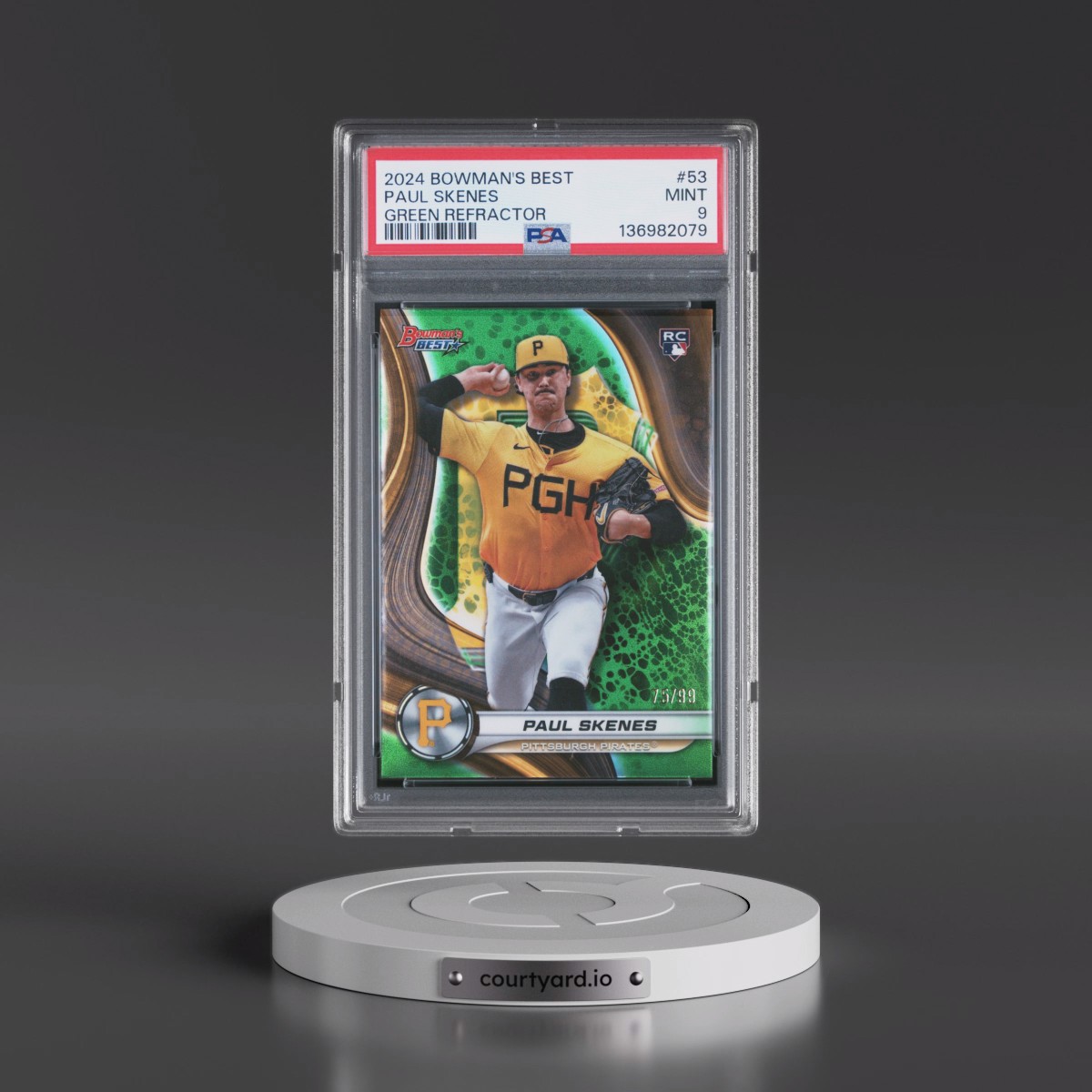 2024 Bowman's Best Paul Skenes - Green Refractor #53 PSA 9