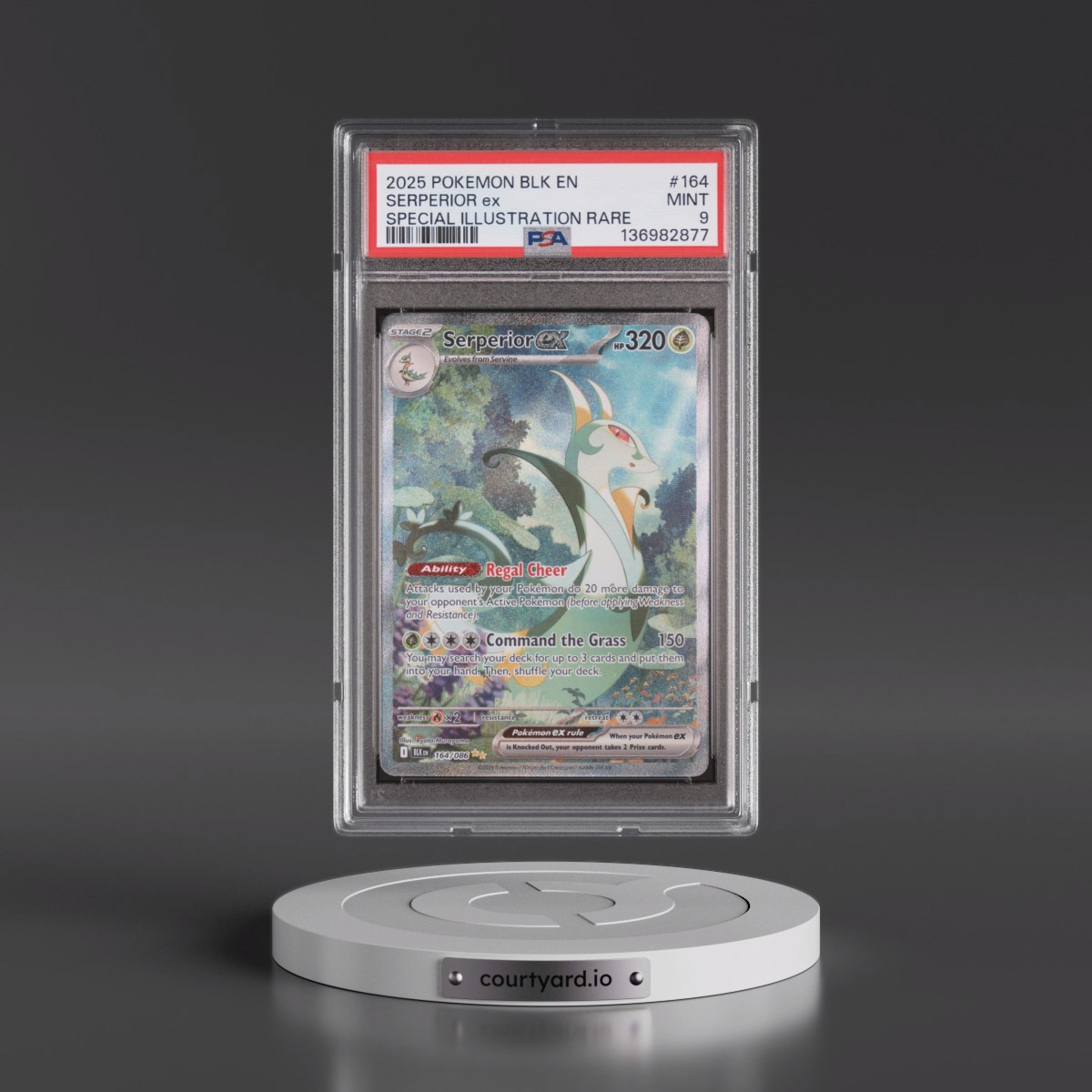 2025 Pokémon Blk EN-Black Bolt #164 Serperior EX - Holo Special Illustration Rare (PSA 9 MINT)