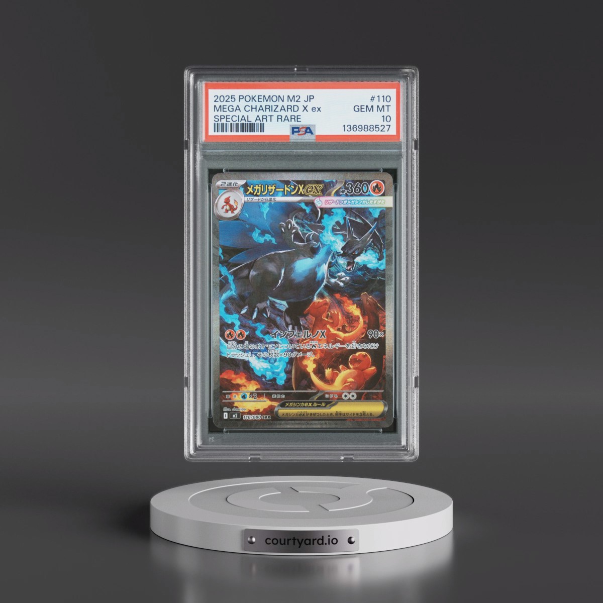 2025 Pokémon M2-Inferno X #110 Mega Charizard X EX - Holo Special Art Rare (PSA 10 GEM MINT)