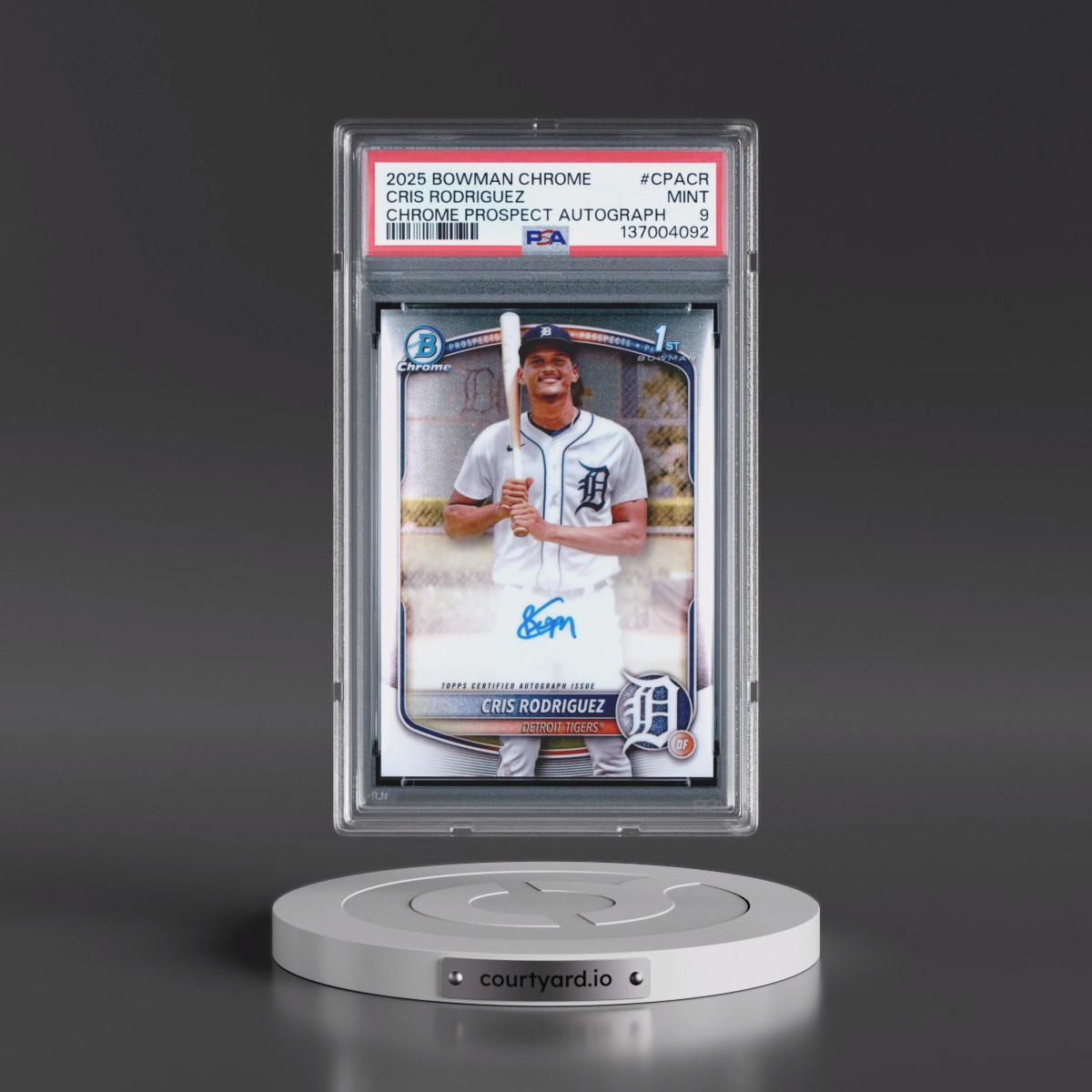 2025 Bowman Chrome Prospect Autographs #CPACR Cris Rodriguez (PSA 9 MINT)