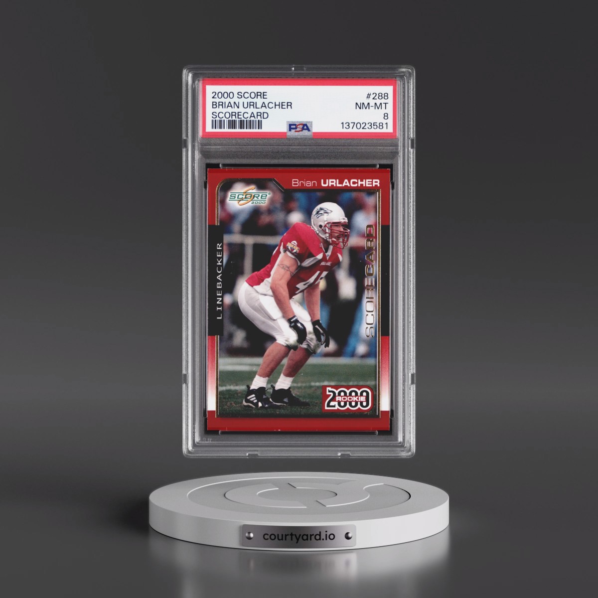 2000 Score #288 Brian Urlacher - Scorecard (PSA 8 NM-MT)