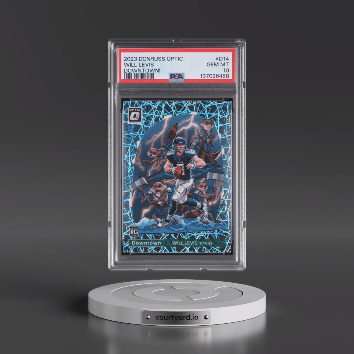 2023 Panini Donruss Optic Downtown! #D14 Will Levis (PSA 10 GEM MINT)