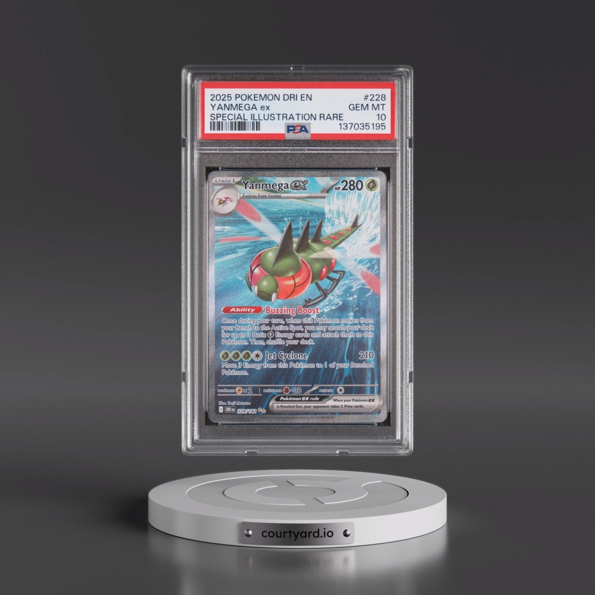 2025 Pokémon Dri EN-Destined Rivals #228 Yanmega EX - Holo Special Illustration Rare (PSA 10 GEM MINT)