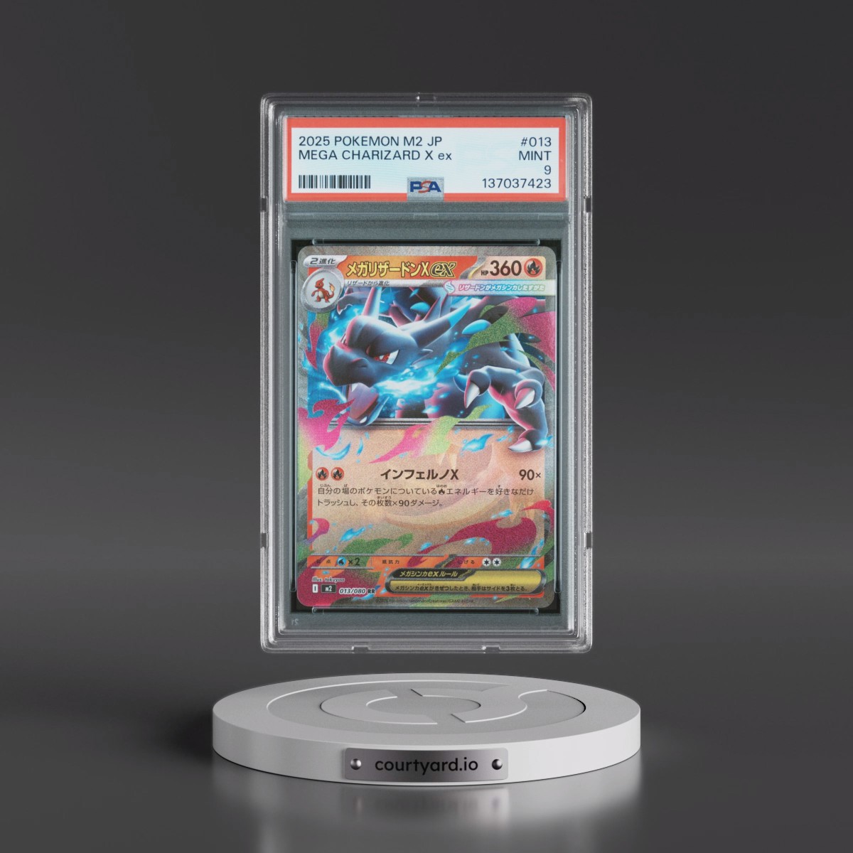2025 Pokémon M2-Inferno X #013 Mega Charizard X EX - Holo (PSA 9 MINT)
