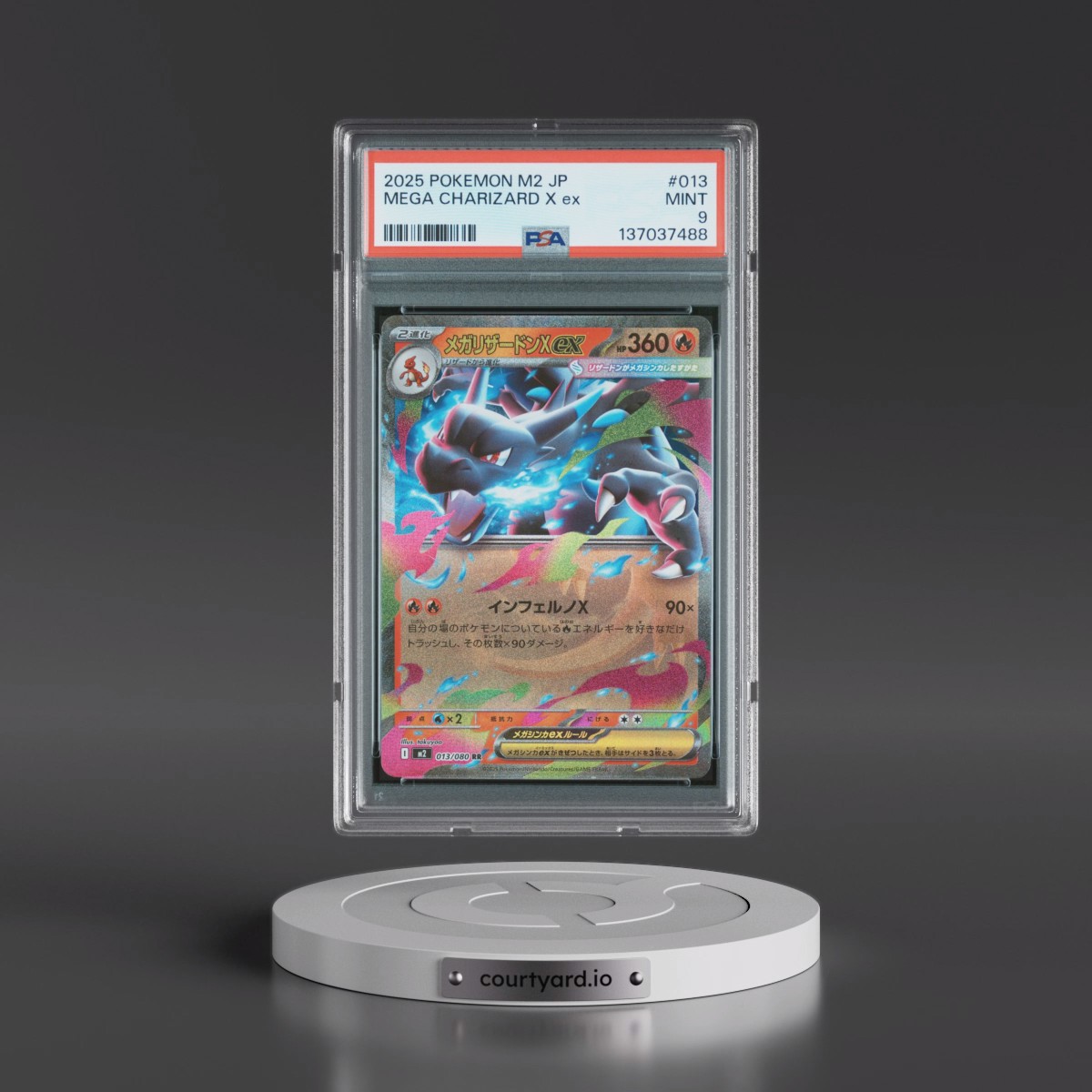 2025 Pokémon M2-Inferno X #013 Mega Charizard X EX - Holo (PSA 9 MINT)