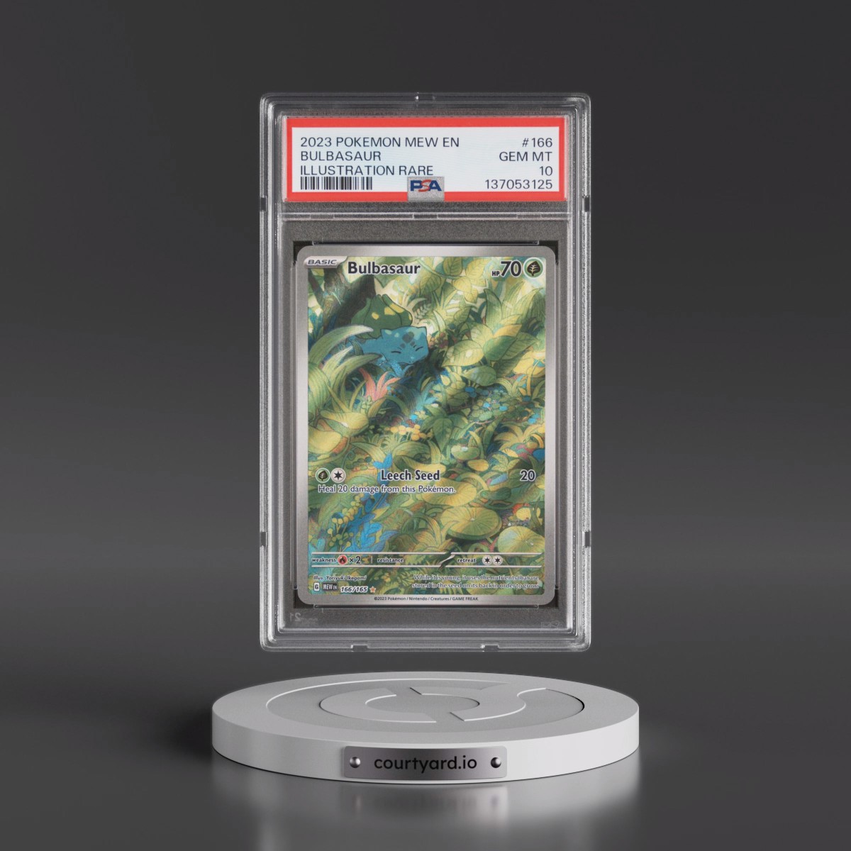 2023 Pokémon Mew EN-151 #166 Bulbasaur - Illustration Rare (PSA 10 GEM MINT)