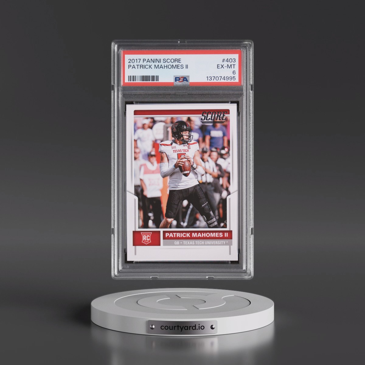 2017 Panini Score #403 Patrick Mahomes II (PSA 6 EX-MT)