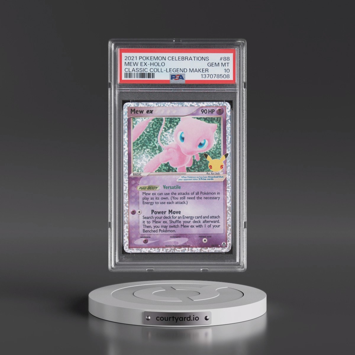 2021 Pokémon Celebrations Classic Collection #88 Mew EX - Holo Holo (PSA 10 GEM MINT)