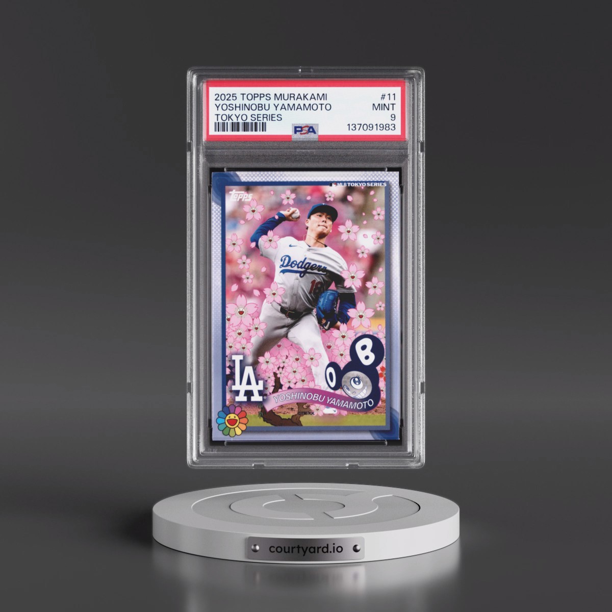 2025 Topps Takashi Murakami + MLB World Tour Tokyo Series #11 Yoshinobu Yamamoto (PSA 9 MINT)