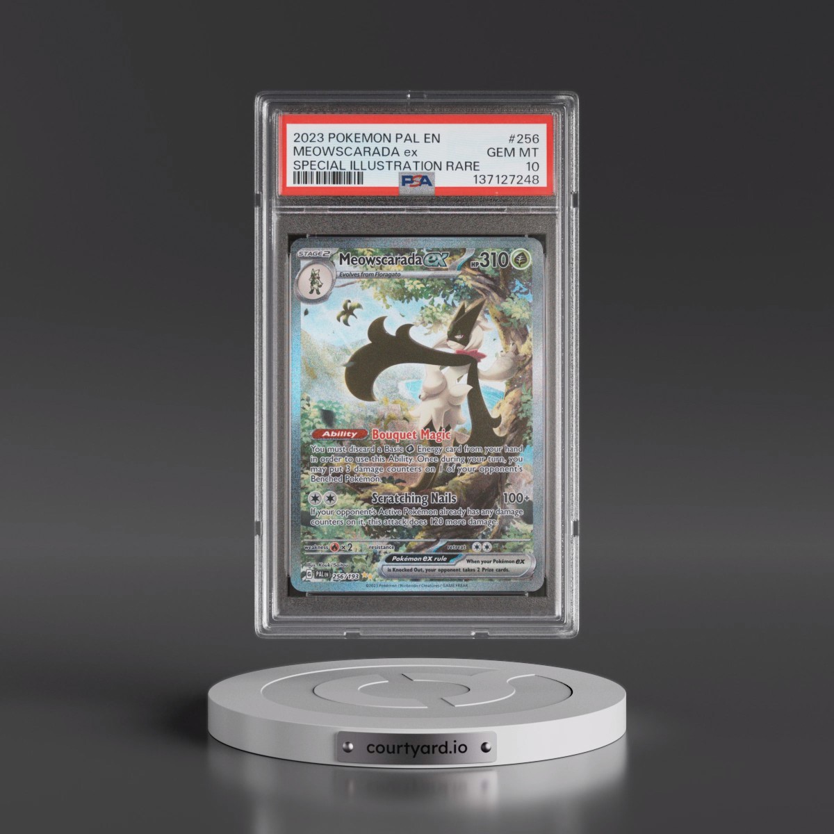 2023 Pokémon Pal EN-Paldea Evolved #256 Meowscarada EX - Holo Special Illustration Rare (PSA 10 GEM MINT)