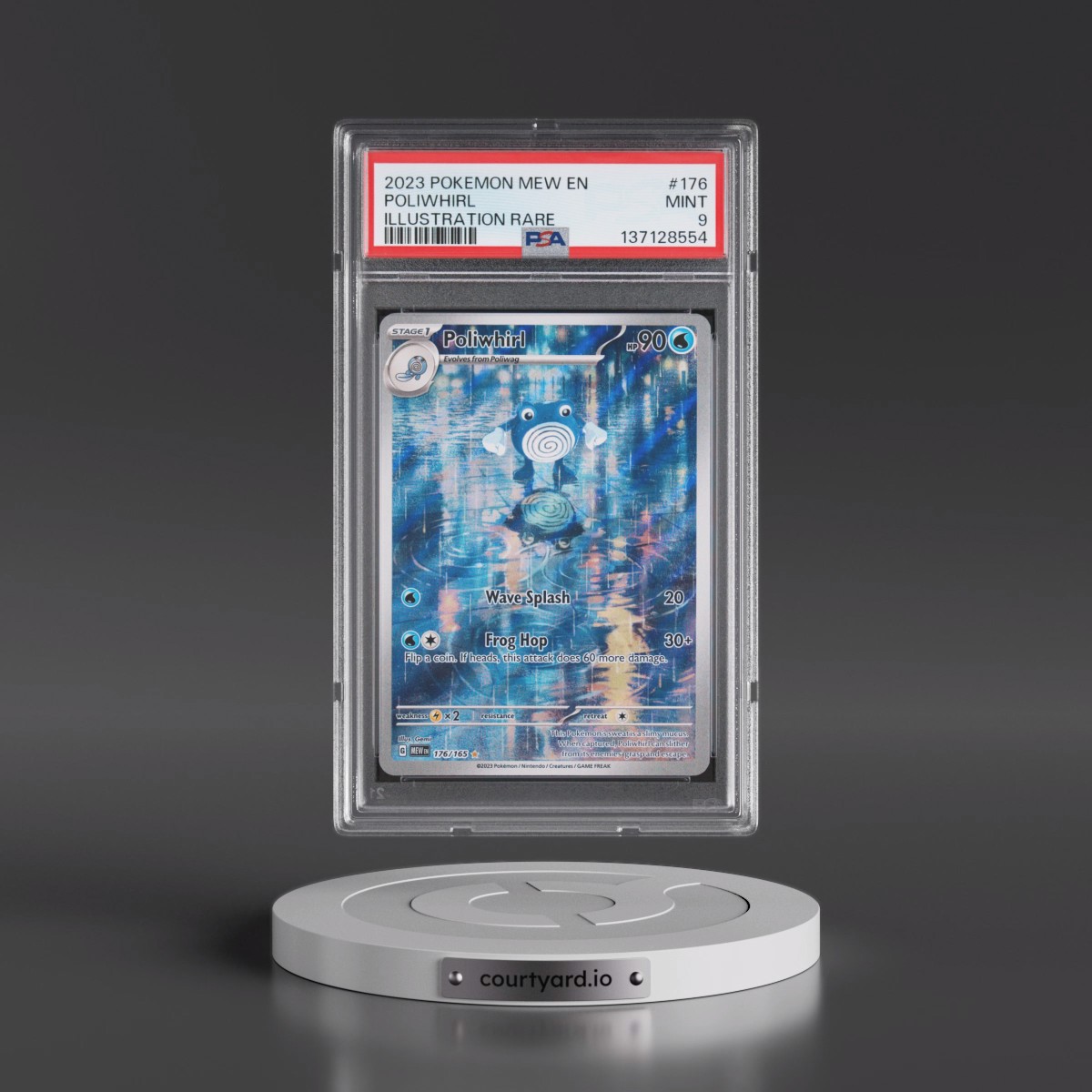 2023 Pokémon Mew EN-151 #176 Poliwhirl - Illustration Rare (PSA 9 MINT)