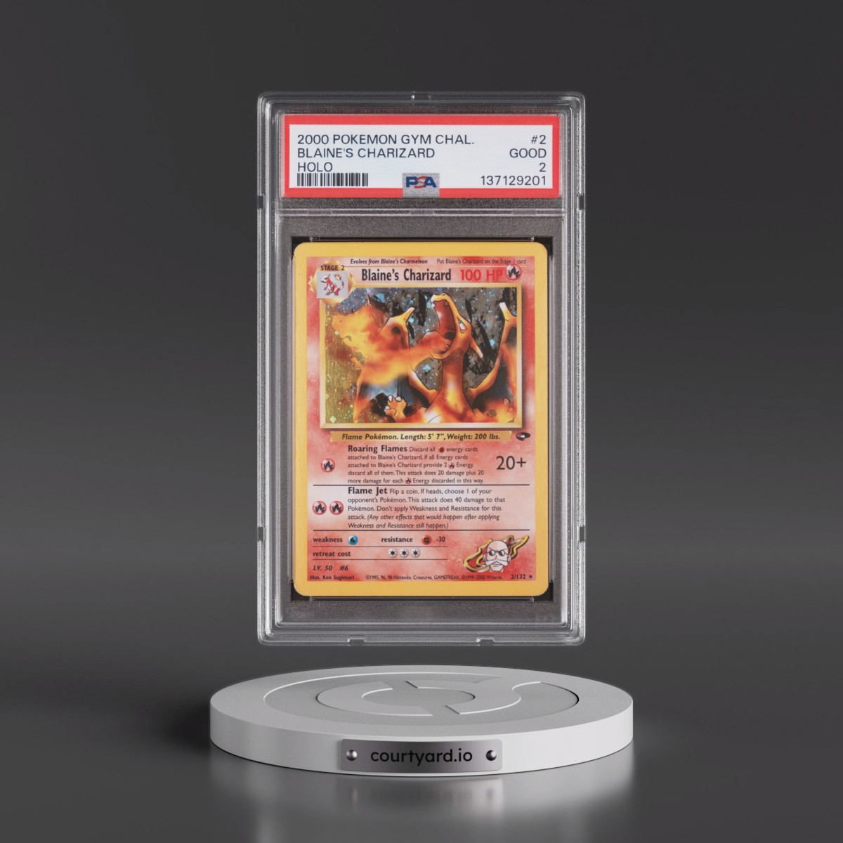 2000 Pokémon Gym Challenge #2 Blaine's Charizard - Holo (PSA 2 GOOD)