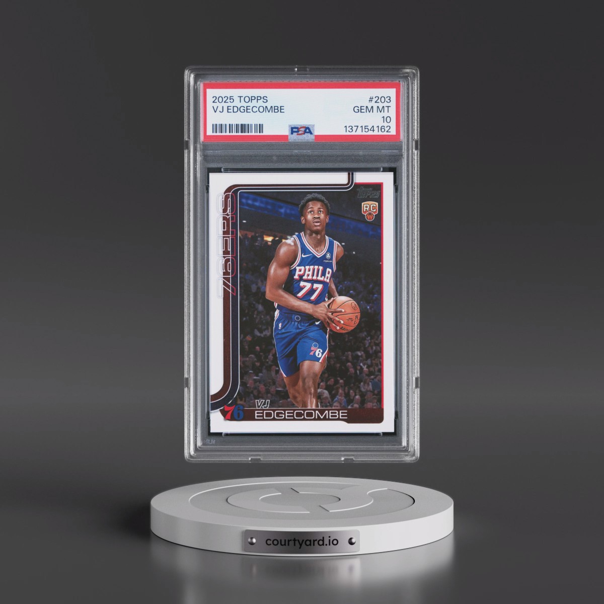 2025 Topps #203 VJ Edgecombe (PSA 10 GEM MINT)