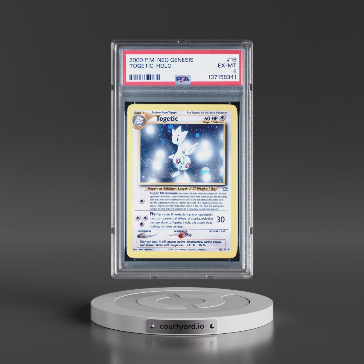 2000 Pokémon Neo Genesis #16 Togetic - Holo (PSA 6 EX-MT)