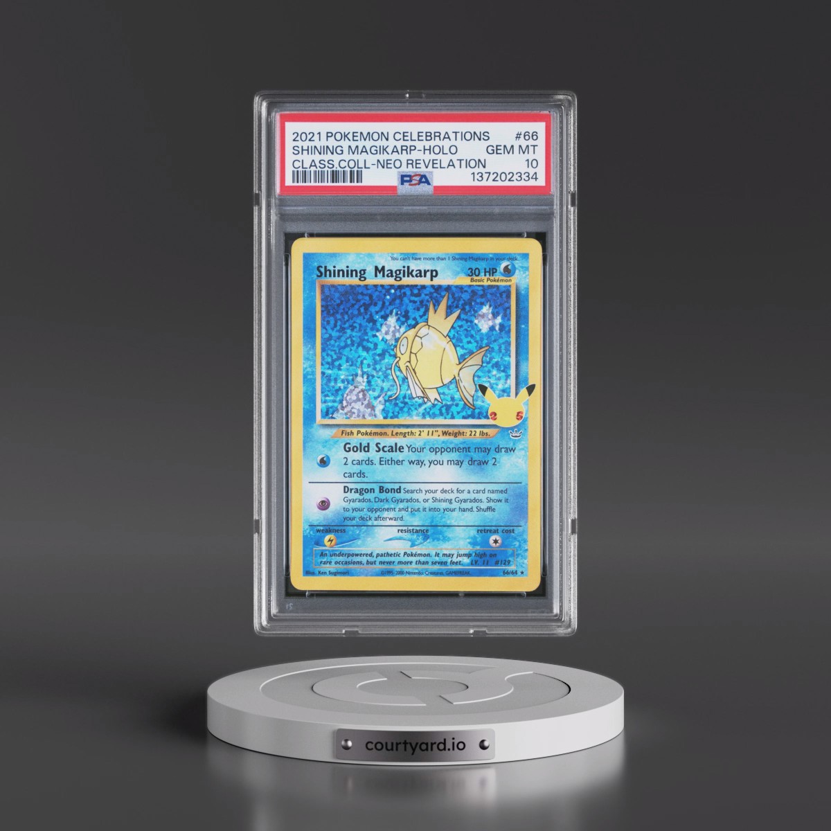 2021 Pokémon Celebrations Classic Collection #66 Shining Magikarp - Holo Holo (PSA 10 GEM MINT)