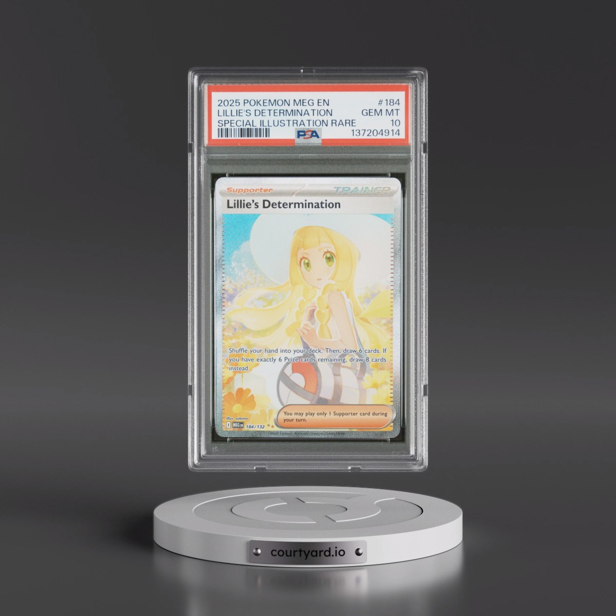 2025 Pokémon Meg EN-Mega Evolution #184 Lillie's Determination - Special Illustration Rare (PSA 10 GEM MINT)