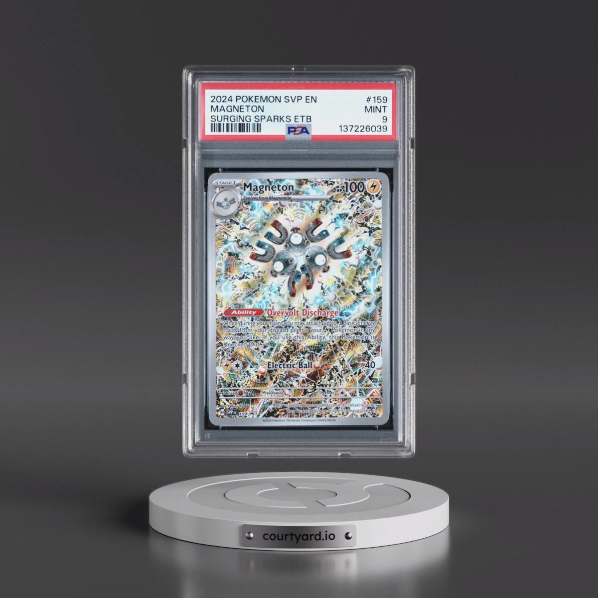 2024 Pokémon Svp EN-SV Black Star Promo #159 Magneton - Surging Sparks Elite Trainer Box (PSA 9 MINT)