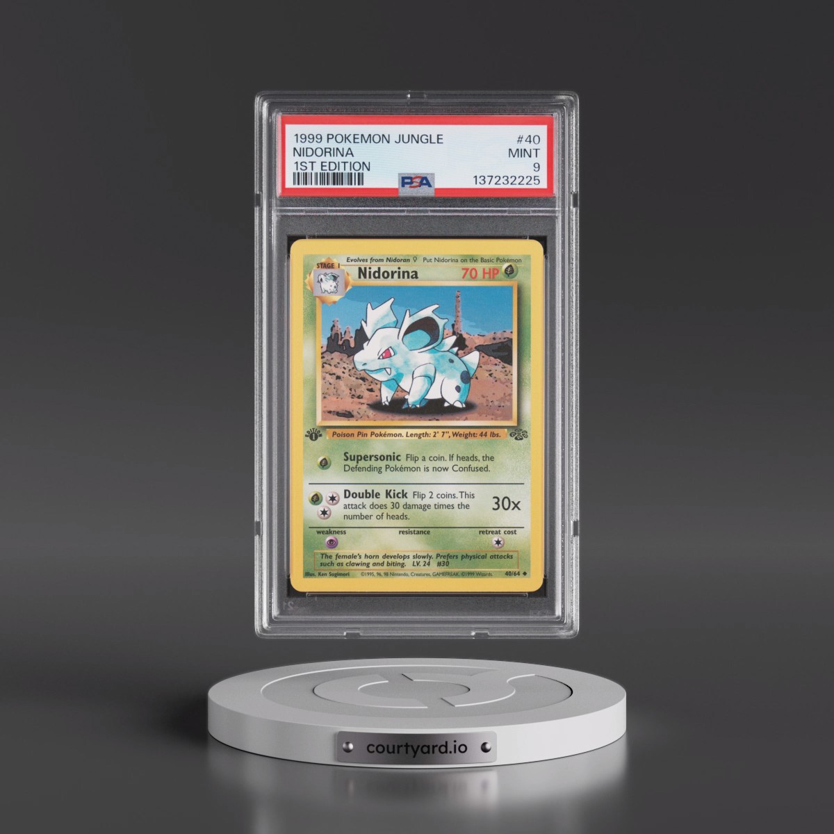 1999 Pokémon Jungle #40 Nidorina - 1st Edition (PSA 9 MINT)