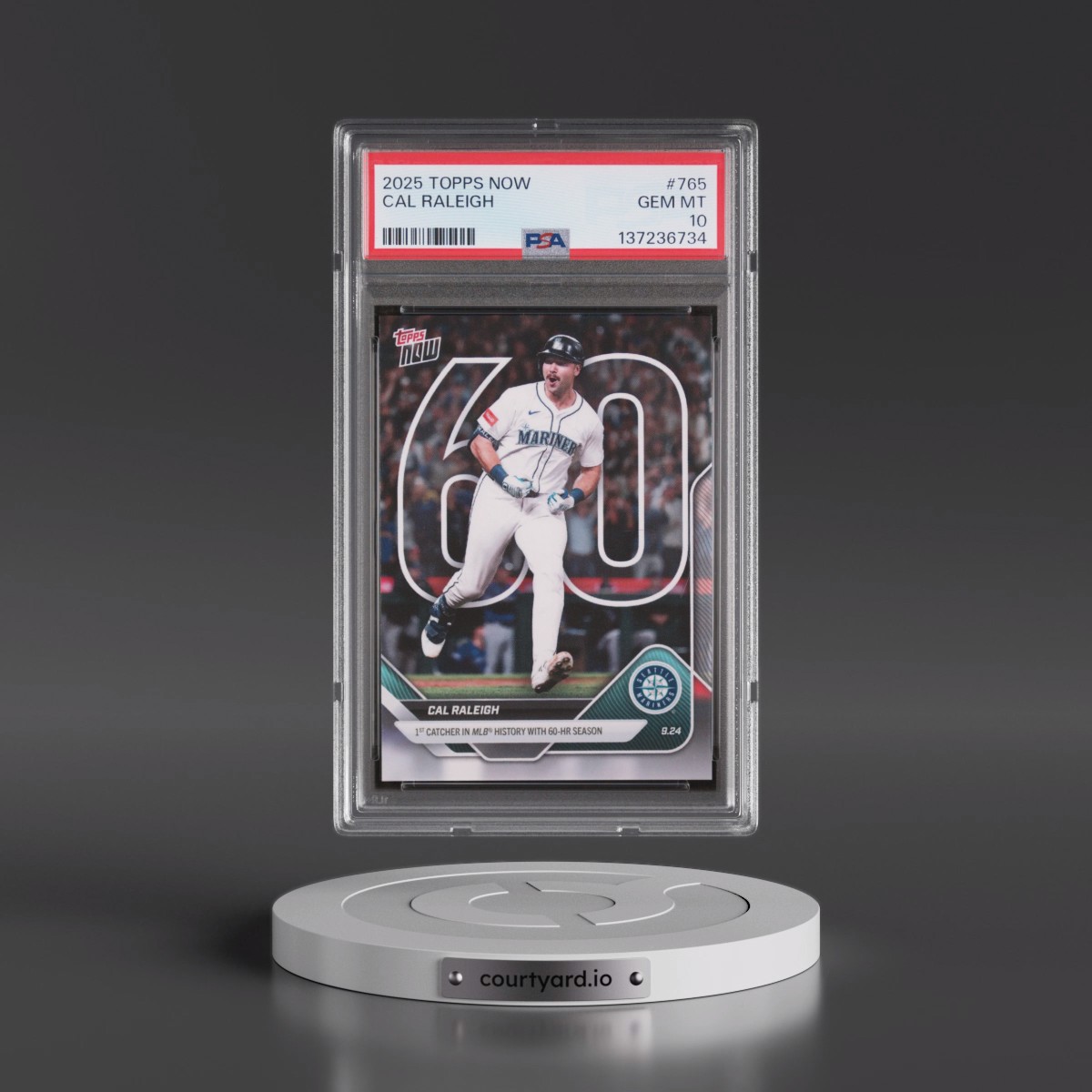 2025 Topps Now #765 Cal Raleigh (PSA 10 GEM MINT)