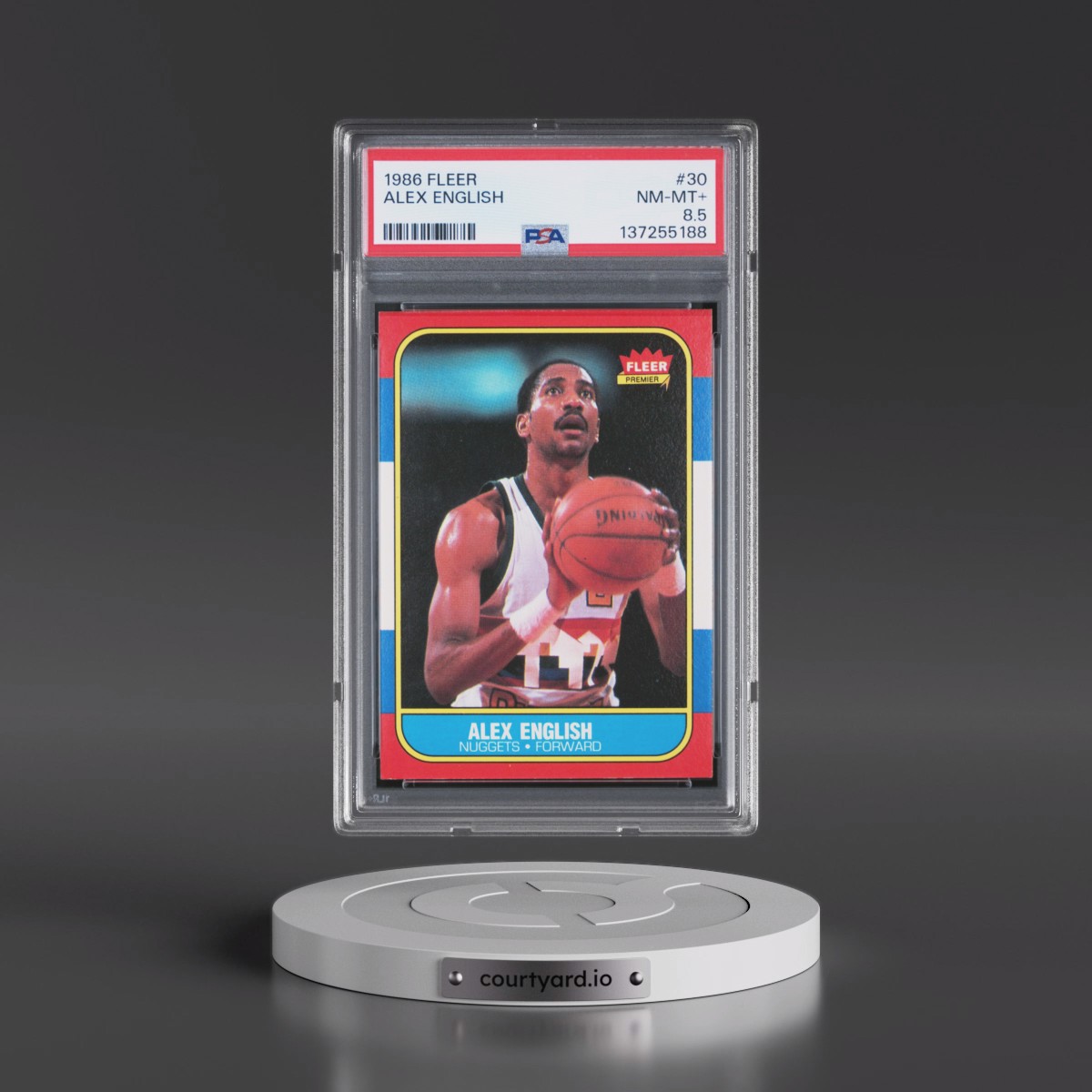 1986 Fleer Alex English #30 PSA 8.5