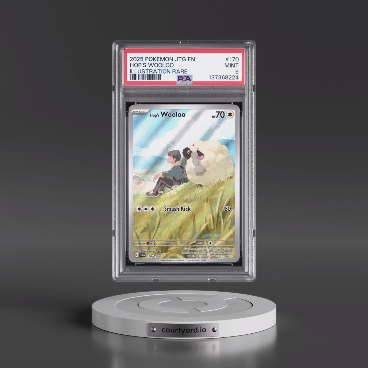 2025 Pokémon Jtg EN-Journey Together #170 Hop's Wooloo - Illustration Rare (PSA 9 MINT)