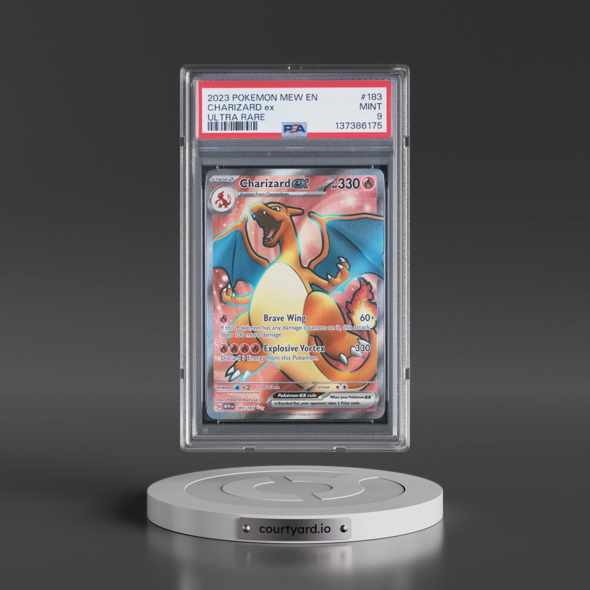 2023 Pokémon Mew EN-151 #183 Charizard EX - Holo Ultra Rare (PSA 9 MINT)