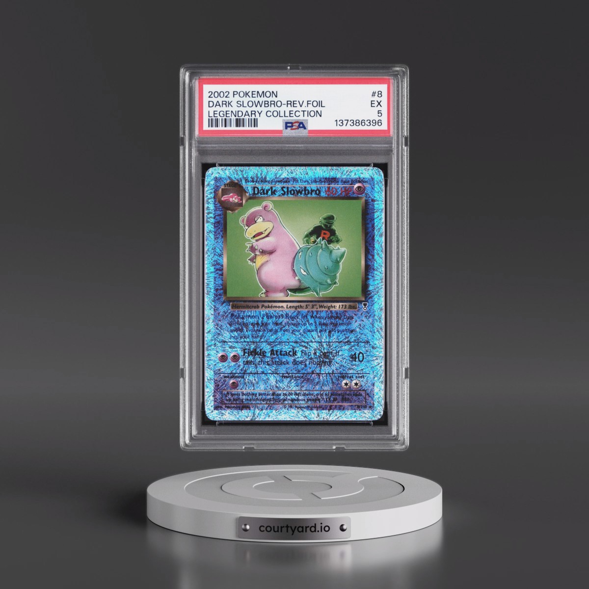 2002 Pokémon Legendary Collection #8 Dark Slowbro - Reverse Foil (PSA 5 EX)
