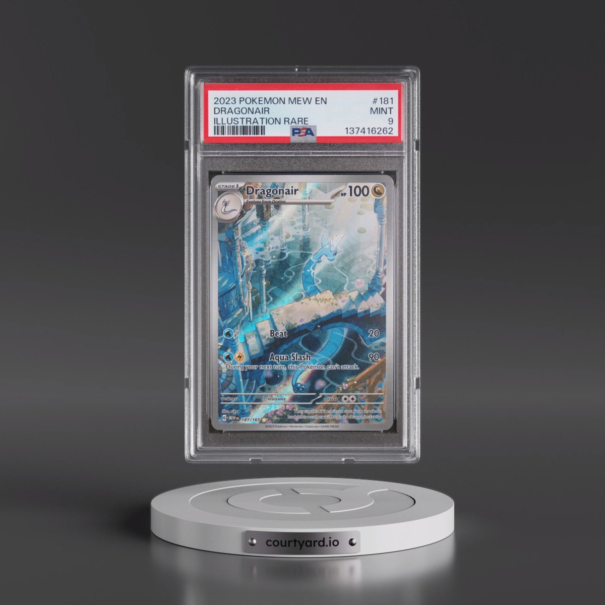 2023 Pokémon Mew EN-151 #181 Dragonair - Illustration Rare (PSA 9 MINT)