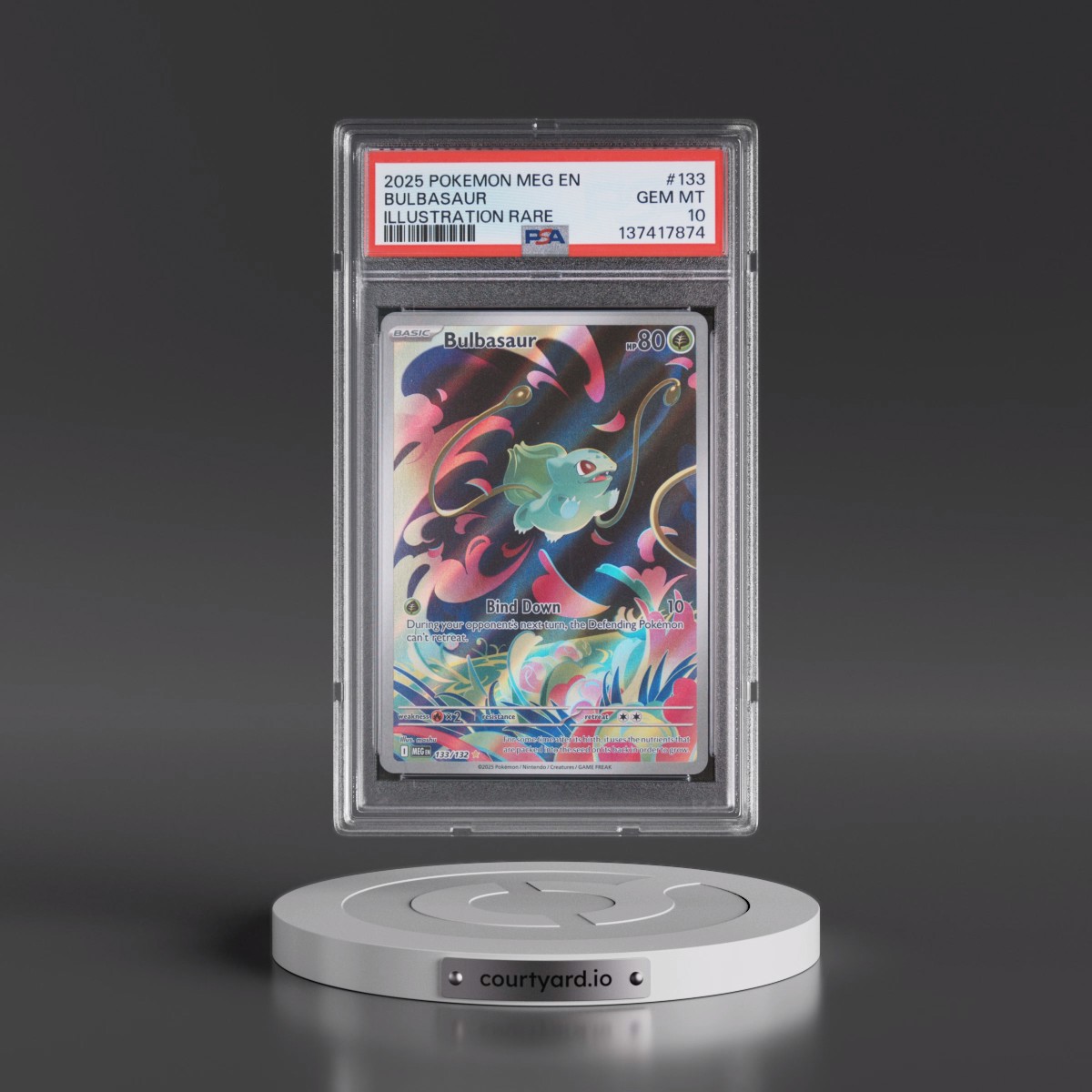 2025 Pokémon Meg EN-Mega Evolution #133 Bulbasaur - Illustration Rare (PSA 10 GEM MINT)