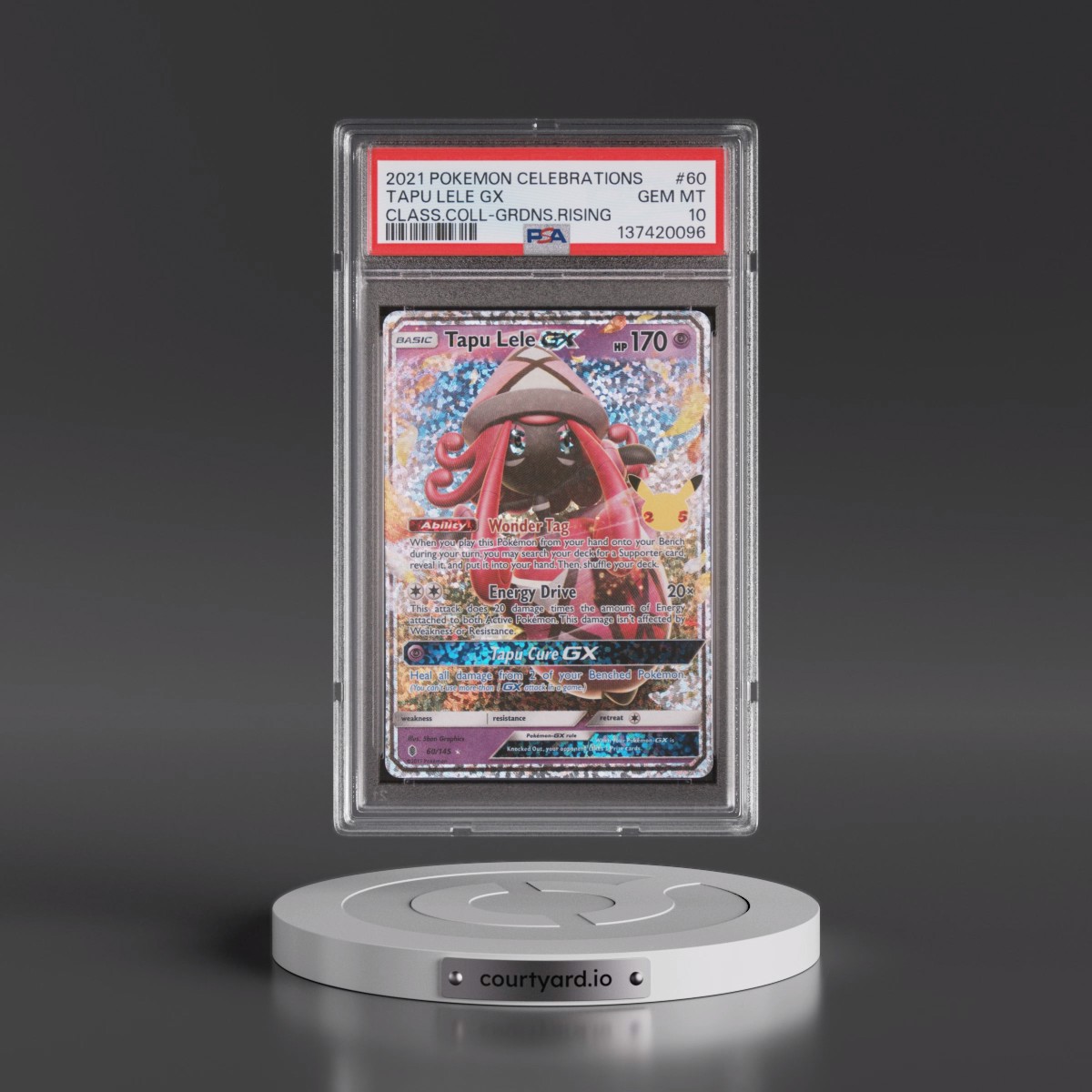 2021 Pokémon Celebrations Classic Collection #60 Tapu Lele GX - Holo (PSA 10 GEM MINT)