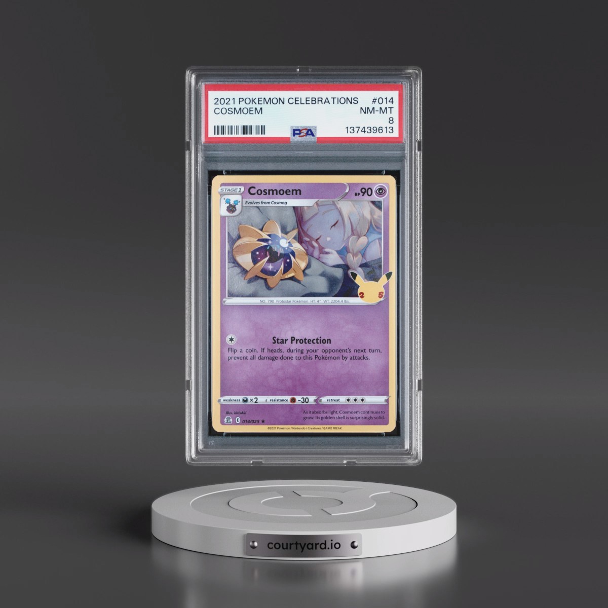 2021 Pokémon Celebrations #014 Cosmoem (PSA 8 NM-MT)