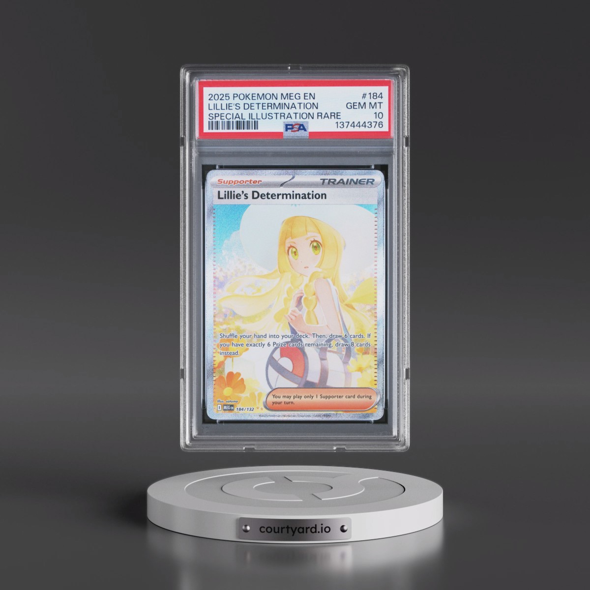 2025 Pokémon Meg EN-Mega Evolution #184 Lillie's Determination - Special Illustration Rare (PSA 10 GEM MINT)