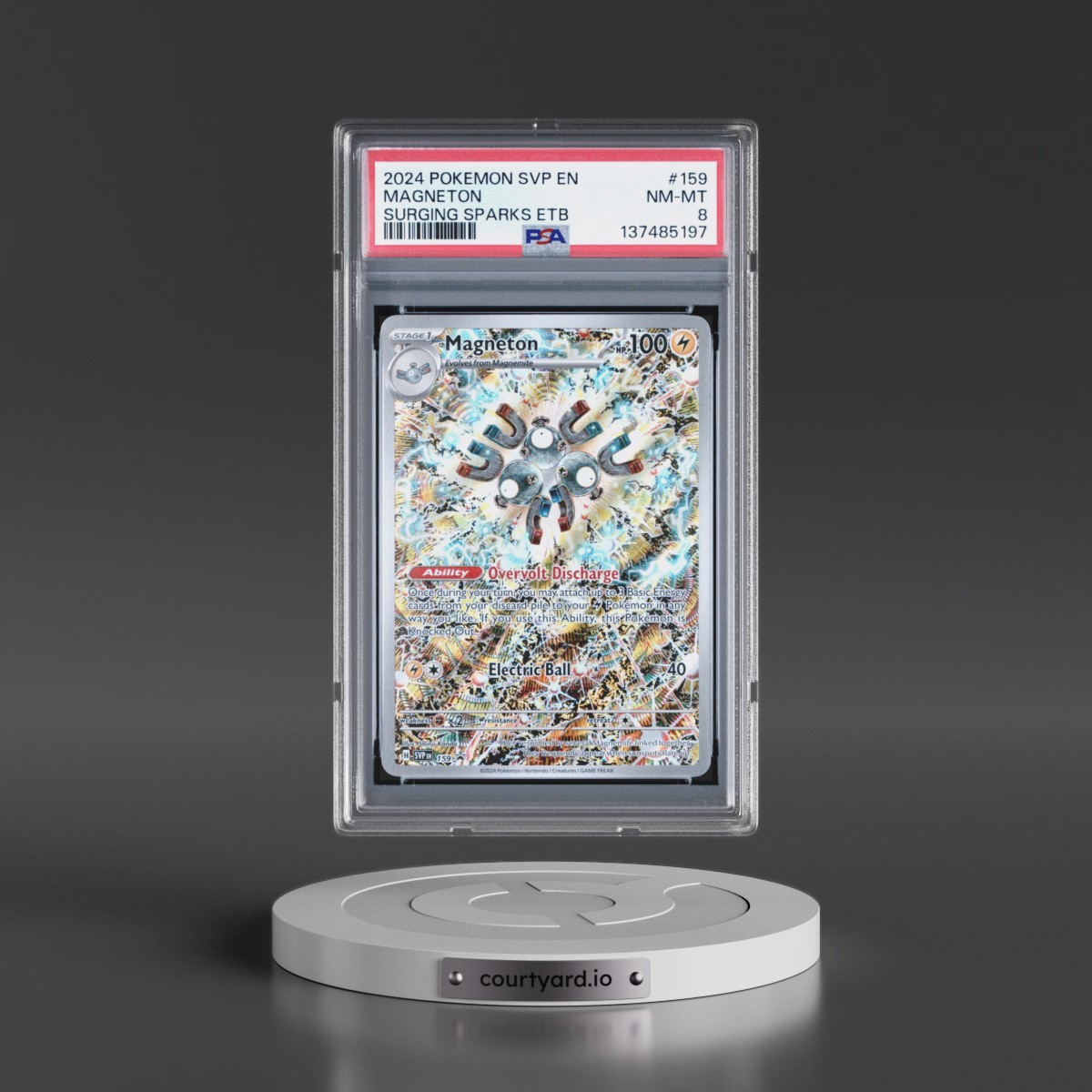 2024 Pokémon Svp EN-SV Black Star Promo #159 Magneton - Surging Sparks Elite Trainer Box (PSA 8 NM-MT)
