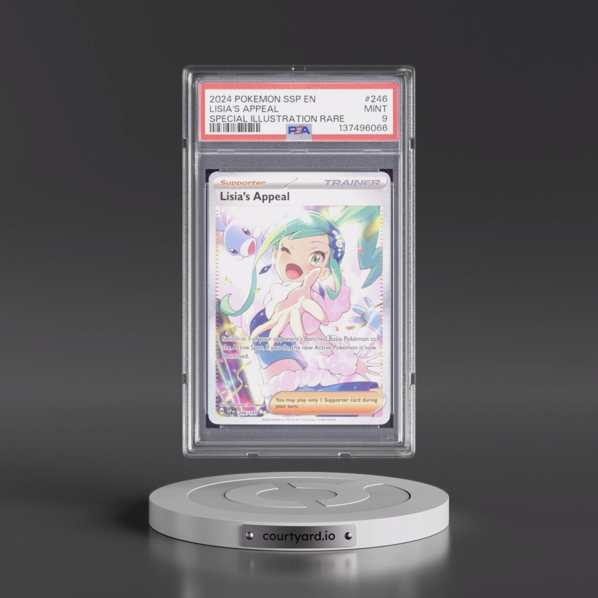 2024 Pokémon Ssp EN-Surging Sparks #246 Lisia's Appeal - Special Illustration Rare (PSA 9 MINT)