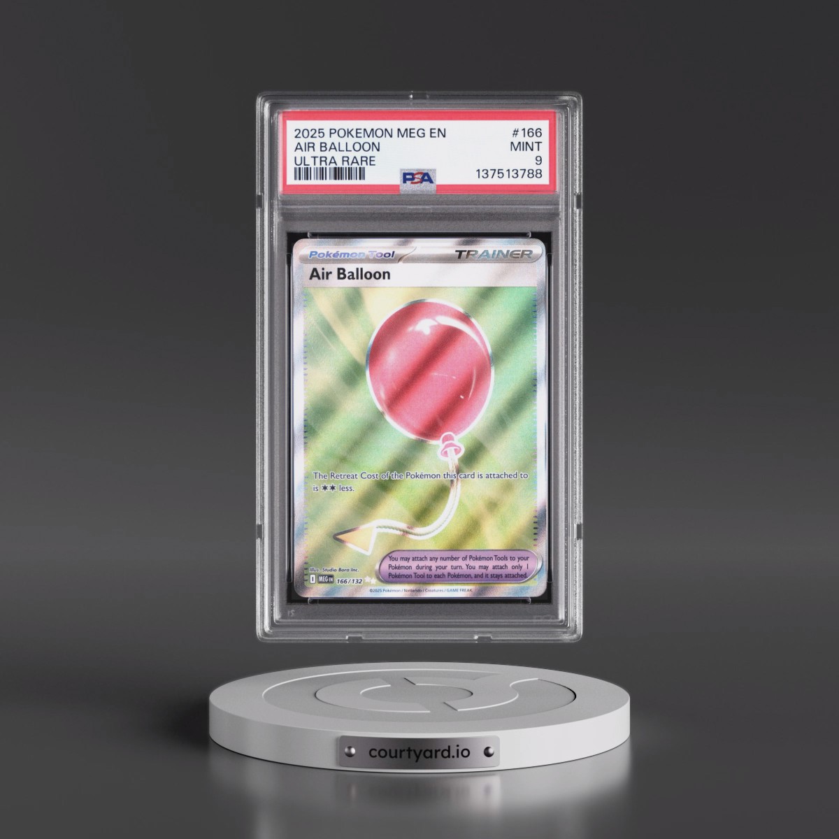 2025 Pokémon Meg EN-Mega Evolution #166 Air Balloon - Ultra Rare (PSA 9 MINT)