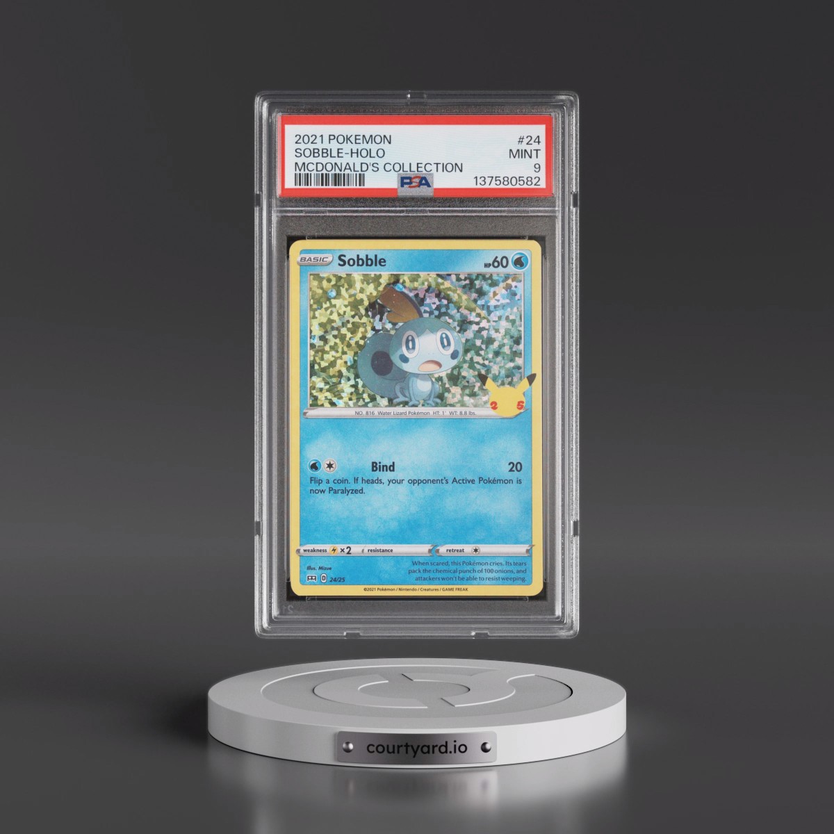 2021 Pokémon Mcdonald's Collection #24 Sobble - Holo (PSA 9 MINT)