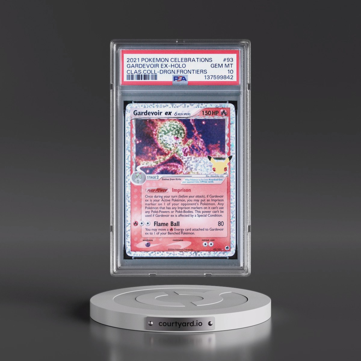 2021 Pokémon Celebrations Classic Collection #93 Gardevoir EX - Holo Holo (PSA 10 GEM MINT)