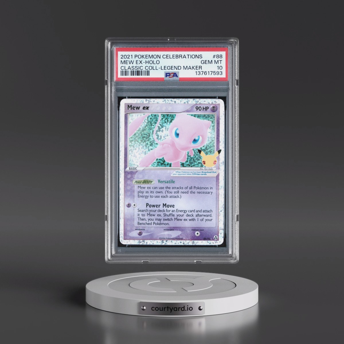 2021 Pokémon Celebrations Classic Collection #88 Mew EX - Holo Holo (PSA 10 GEM MINT)