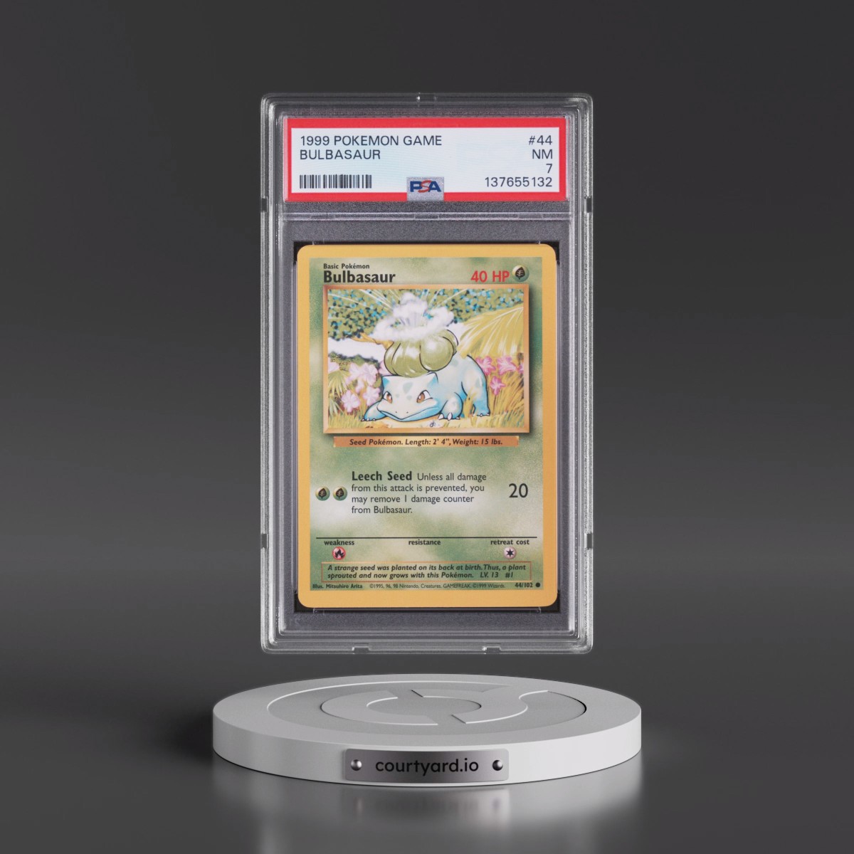 1999 Pokémon Game #44 Bulbasaur (PSA 7 NM)