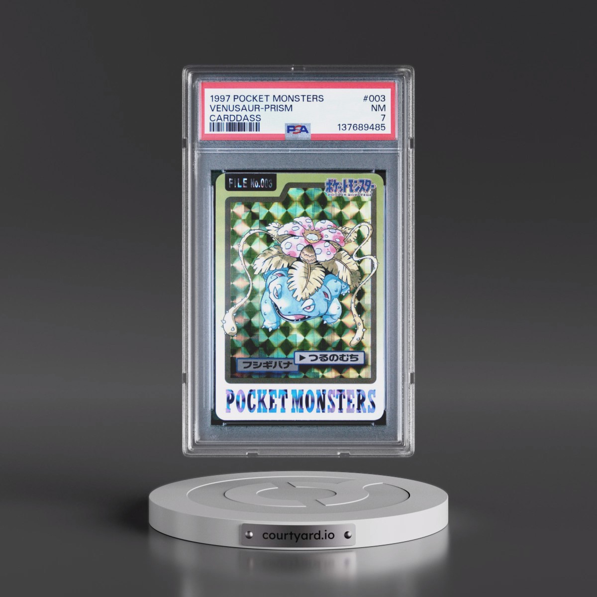 1997 Pocket Monsters Carddass #003 Venusaur-Prism (PSA 7 NM)