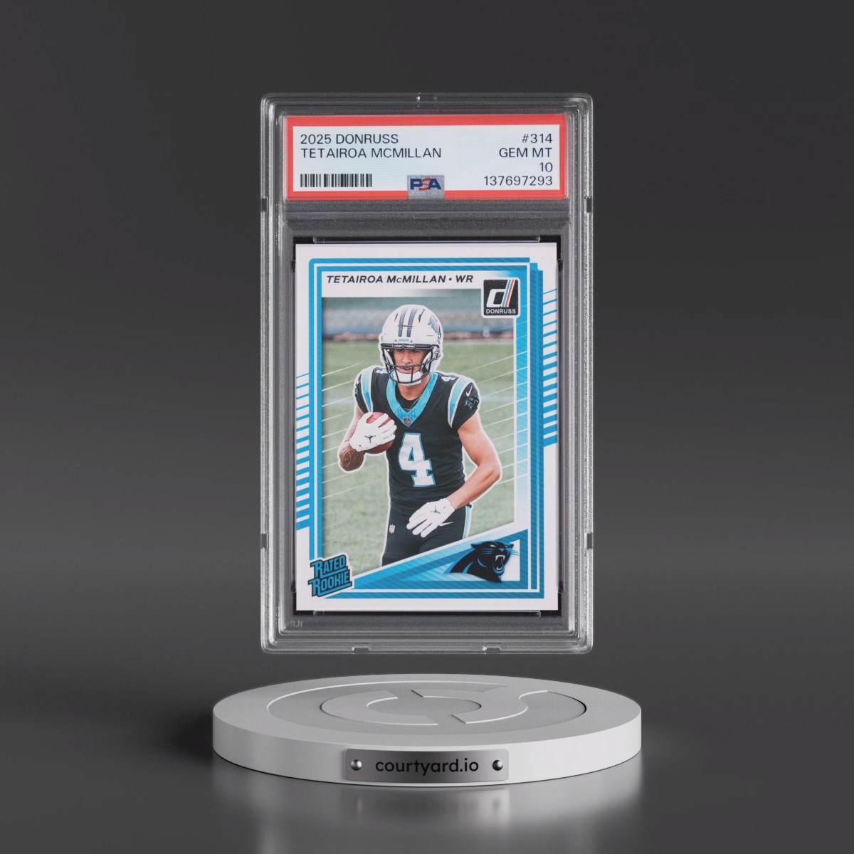 2025 Panini Donruss #314 Tetairoa Mcmillan (PSA 10 GEM MINT)