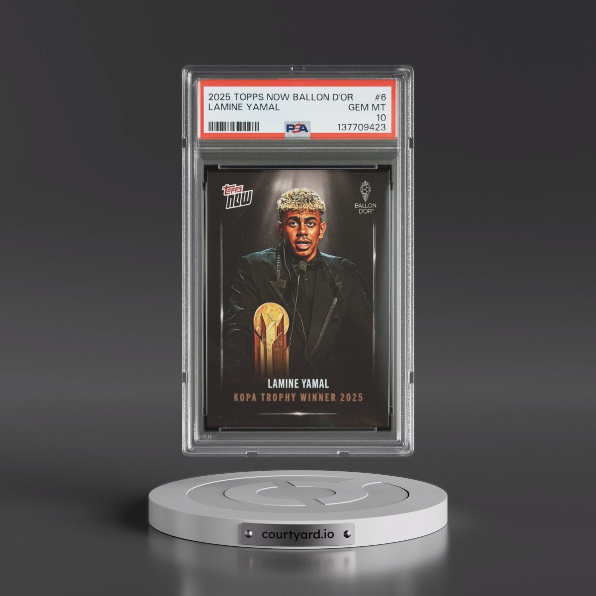 2025 Topps Now Ballon D'or #6 Lamine Yamal (PSA 10 GEM MINT)
