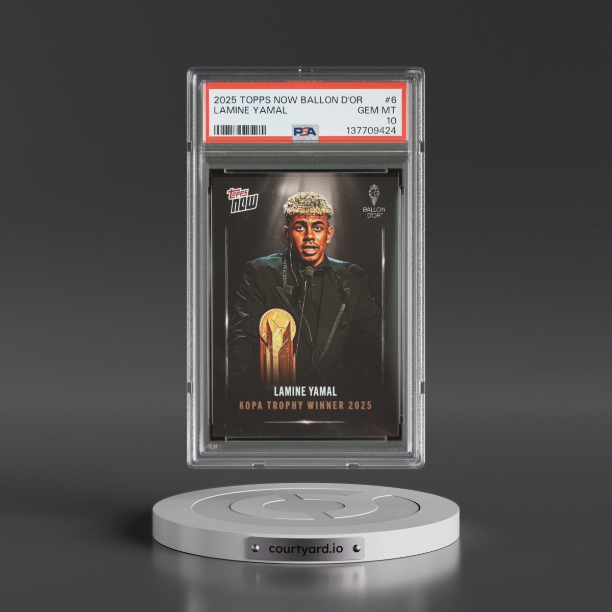 2025 Topps Now Ballon D'or #6 Lamine Yamal (PSA 10 GEM MINT)